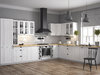 Küchenzeile Einbauküche Prowansja L-FORM erweiterbar MDF Kiefer Weiß