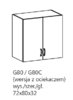 TS Möbel Oberschrank Prowansja G80 Farbe Kiefer Weiß